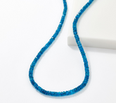 Affinity Gems Gemstone Beaded 24" Necklace Sterling Silver, Neon Apatite